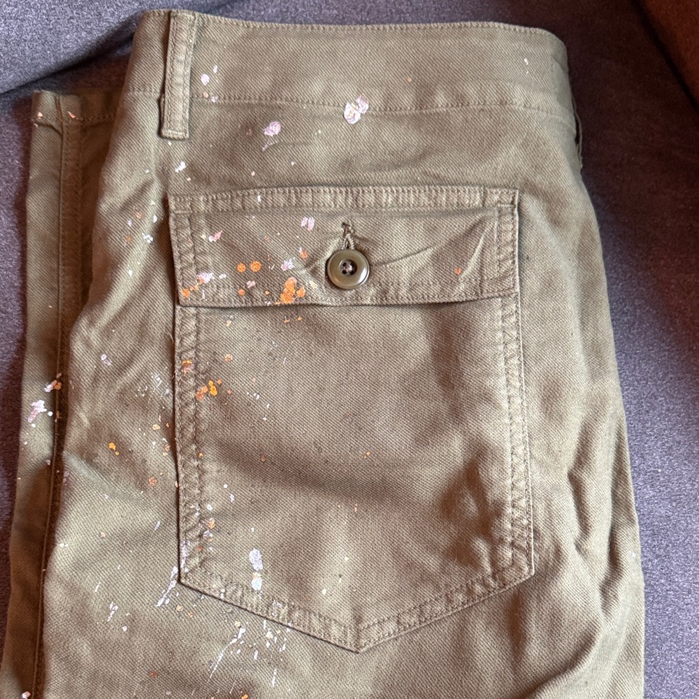 The GREAT. Ranger Paint Splatter Pants - size 30